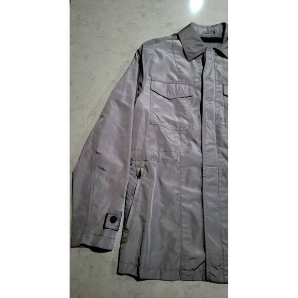 Perry Ellis Metallic Silver Men's Luxury Jacket Small EUC - Picture 4 of 12